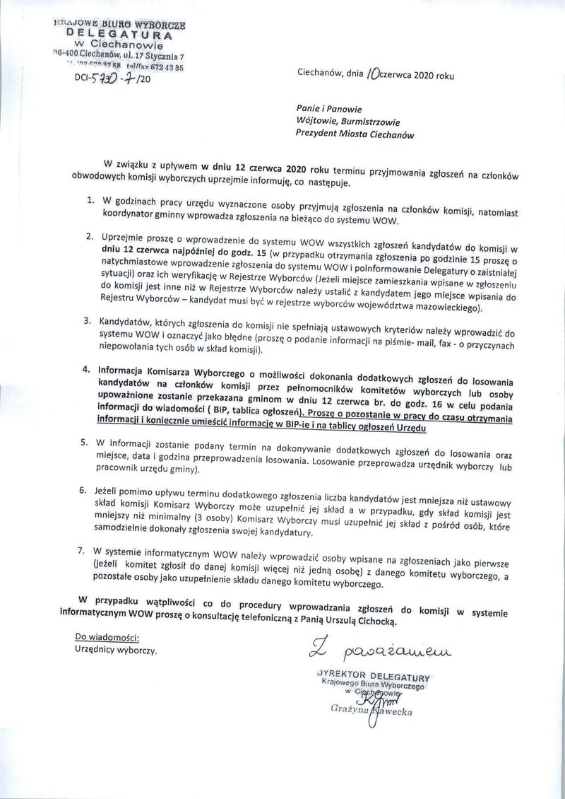 Warunki zgłoszenia kandydata