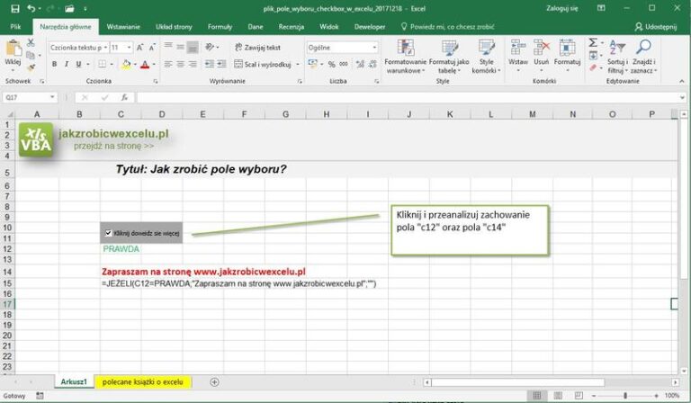 Jak łatwo wstawić pole wyboru w Excelu i zautomatyzować swoje arkusze